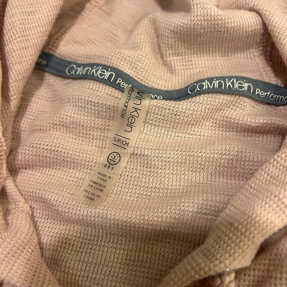 Calvin Klein Performance Pink ZipUp Hoodie Small Athletic Lightweight Athleisure - Picture 4 of 6